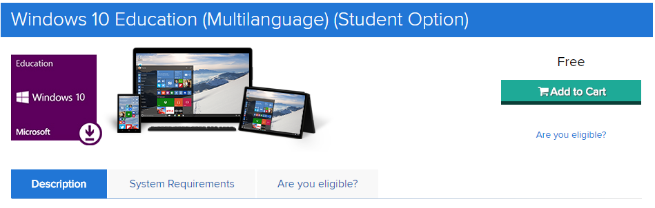 get windows for free student