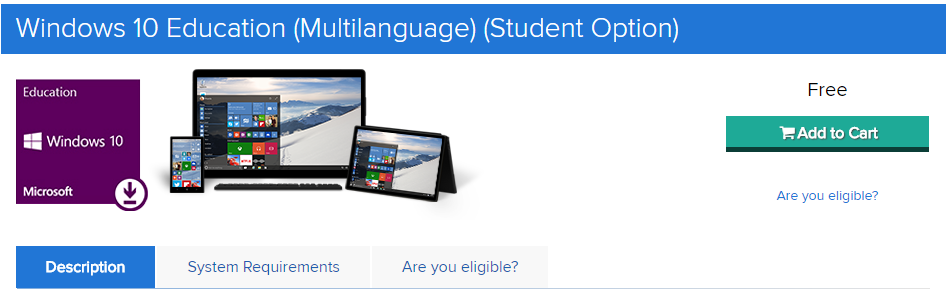 microsoft student free windows 10