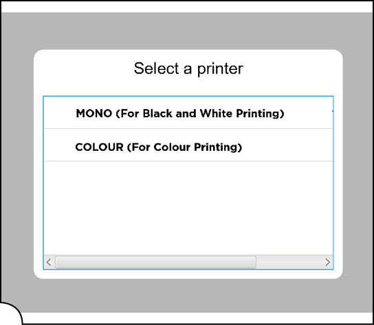 Select and print your job